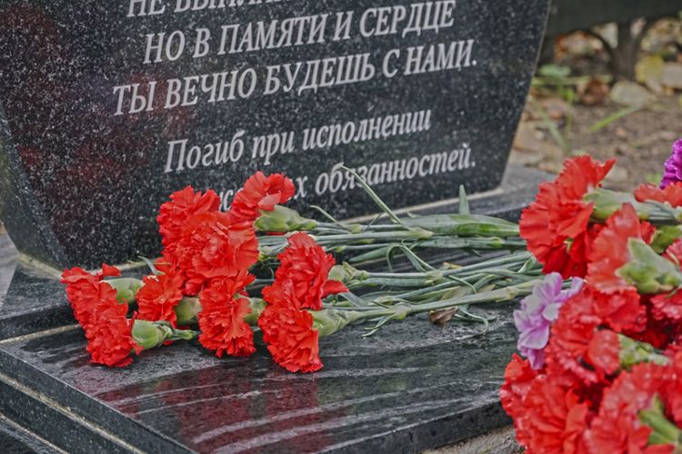 Сотрудники и ветераны архангельского СОБРа Росгвардии почтили память погибшего товарища