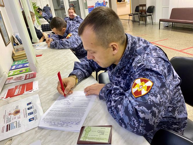 Росгвардейцы Поморья присоединились ко всероссийскому марафону донорства «Давай вступай!»