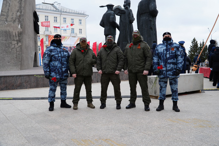 В День Победы представители Росгвардии Поморья приняли участие в памятно-торжественных мероприятиях и обеспечении безопасности