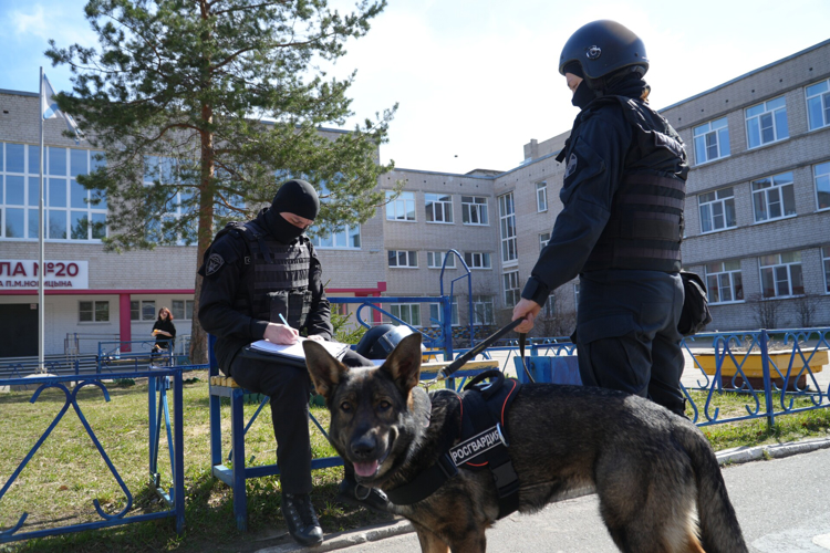  Сотрудники Росгвардии обследовали школы Архангельска перед последними звонками  