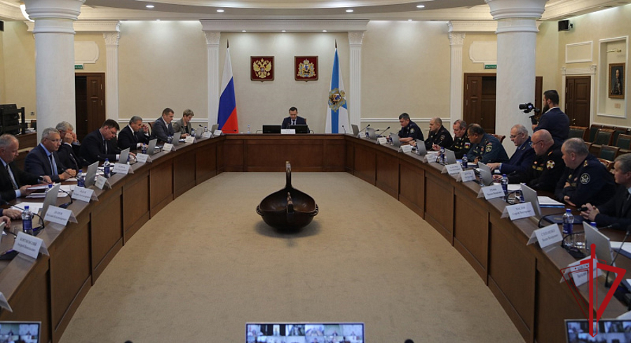 Офицер Росгвардии принял участие в работе антитеррористической комиссии Архангельской области