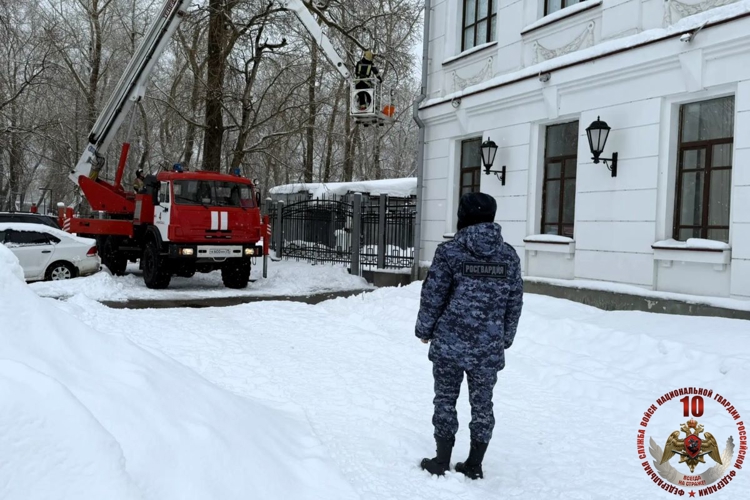 В Управлении Росгвардии по Архангельской области прошла тренировка пожарного расчёта
