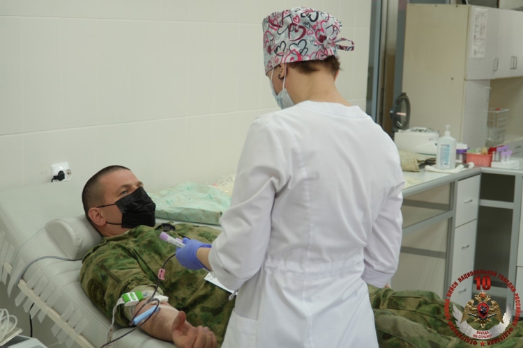В Архангельске сотрудники и военнослужащие Росгвардии приняли участие во всероссийской донорской акции
