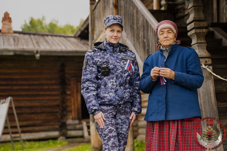 Патриотическую акцию провели сотрудники вневедомственной охраны Росгвардии по городу Архангельску